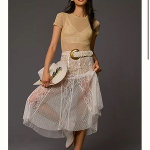 Anthropologie Second Skin by RD Style Rossie Bodysuit Size Large